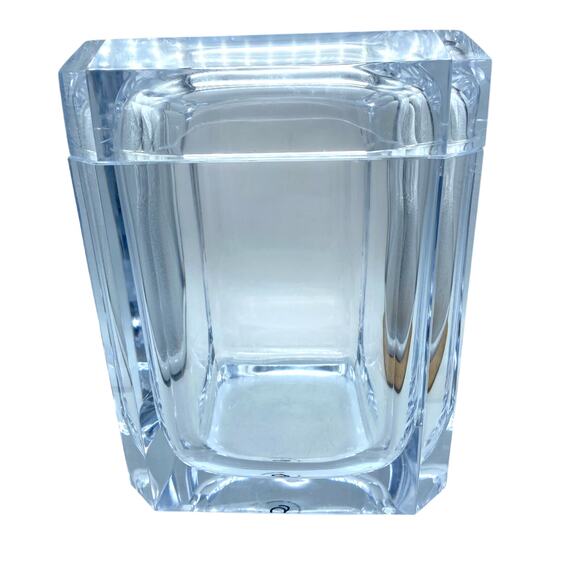 The Regal 3Qt Carlisle Vtg GRAINWARE Ice Bucket Clear‎ Lucite Swivel Top MCM - Picture 1 of 10